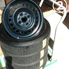 ダイハツ純正　夏タイヤ　155/65R14 純正鉄チン+ホイールキャップ ダイハツ純正 夏タイヤ 155/65R14 純正鉄チン+ホイールキャップ