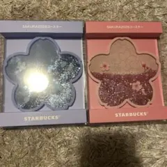 スタバ　SAKURA 2026 コースター　エアリーブルー&シャイニーピンク