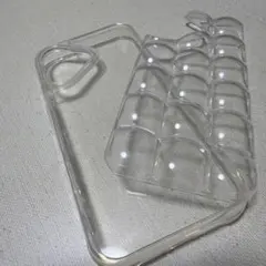 iPhone16用 ぽこぽこスマホクリアケース