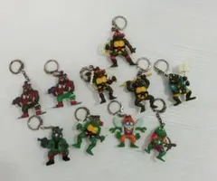 ミュータント・タートルズ キーホルダー レトロ 10点セット
