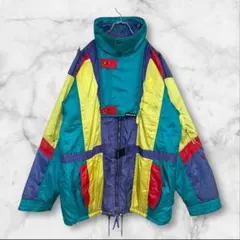 ナイロンジャケットアウタースキースノボーカラフルヴィンテージCELTECH古着
