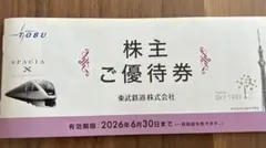 うーさん専用　株主優待券　東武鉄道株式会社