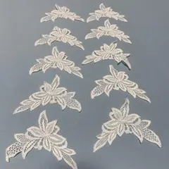 ホワイトレース 花柄 10枚セット