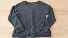 Vネック カーディガン ワッフル 140 ダークグレー