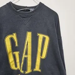 オールドGAP ネイビー ロゴ入り スウェット 90年代 Lサイズ