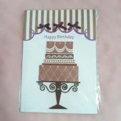 【新品 未使用品】バースデーカード ケーキデザイン