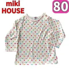 MIKI HOUSE 長袖カットソー 80cm カラフルドット　ベビー服トップスのサムネイル