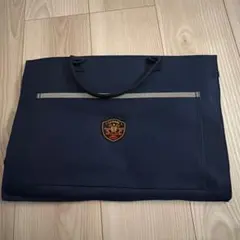 ネイビー レッスンバッグ ロゴ付き