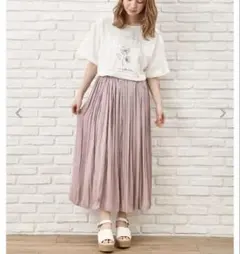 【INGNI】 ピンクプリーツスカート