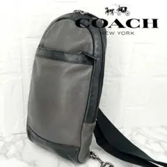 COACH コーチ ボディバッグ レザー ダークブラウン ワンショルダー
