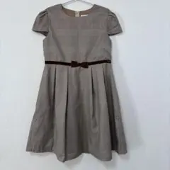 キャサリンコテージ ブラウン チェック ワンピース 160 フォーマル 卒業式