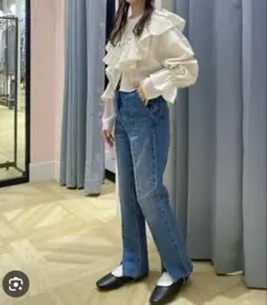 LOWRYSFARM coneスリットデニムパンツ