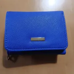 三つ折り財布 ブルー