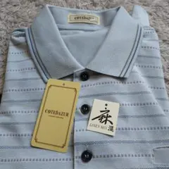 メンズポロシャツ半袖　　M 麻入り