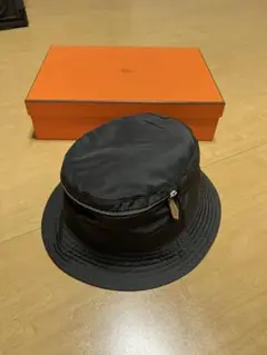 エルメス　国内正規品　ブラックナイロンジッパーバケットハット 2026年最新】HERMES カラー：ブラック系 メンズ バケットハットの人気