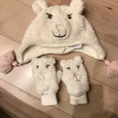 クマさん帽子と手袋