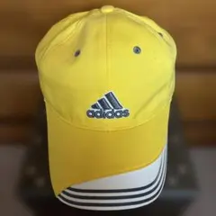 値下げ☆adidas イエロー キャップ ストライプ