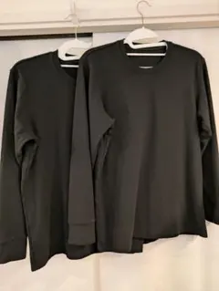UNIQLO ヒートテック クルーネックT Lサイズ ブラック 2枚