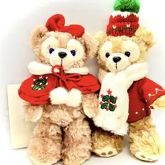 【新品・未使用】ディズニー・ダッフィー&シェリーメイ・クリスマス ・ぬいぐるみ