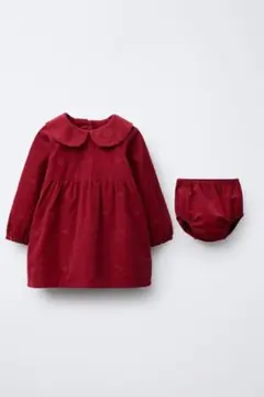 ZARA ハート刺繍コーデュロイ ワンピース ブルマセットのサムネイル