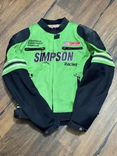 ⭐︎美品⭐︎SIMPSON⭐︎ジャケット グリーン 肩/背中/肘プロテクター付