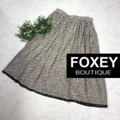 シルク100%フォクシーFOXEYBOUTIQUEスカート40のサムネイル
