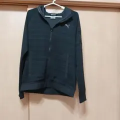 Puma ブラック ジップアップパーカー
