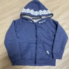 110 パーカー 上着 裏起毛 フリース 羽織 ジップアップ フードあり 前開き