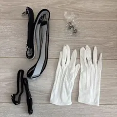 新郎　結婚式　小物セット　サスペンダー　アームバンド　カフス　手袋