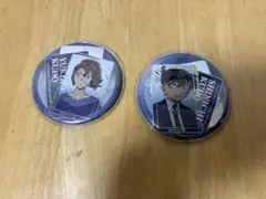 名探偵コナン　工藤有希子　新一　缶バッチ　USJ