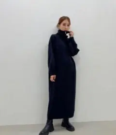 村岡美里×イム y/m♡︎ハーフジップニットワンピース