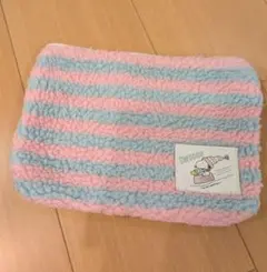 スヌーピー ストライプ柄のボアポーチ