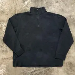 Ralph Lauren ラルフローレン ハーフジップコットンニット L BLK