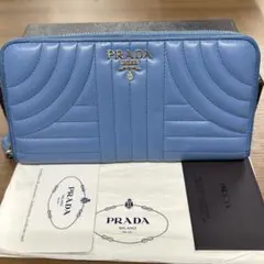 新品同様‼️ プラダ　PRADA 財布　長財布　キルティング　ラウンドファスナー