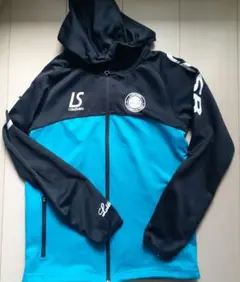ルースイソンブラ　フードジャケット 黒/ターコイズ　160