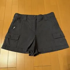 FILAゴルフレディース裏起毛キュロットパンツ グレー×ネイビー系ＬＬ