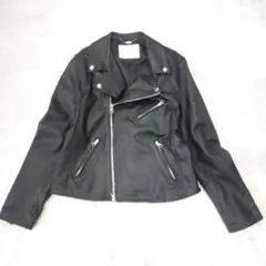 スローブイエナ　ダブルライダースジャケット　レザー　羊革　黒　L