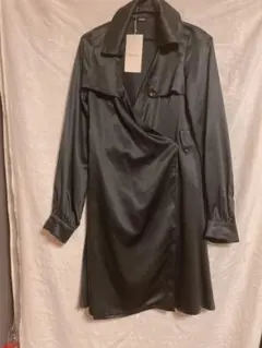 【断捨離大幅値下げ！】DURAS トレンチ風サテンロングシャツ