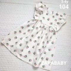 ZARABABY　テクスチャーフラワーワンピース　3-4y104のサムネイル