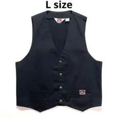 90s BEN DAVIS ベンデイビス ブラック ワークベスト Lサイズ