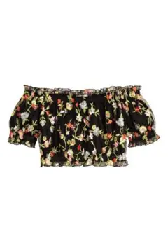 【新品未使用】H&M 刺繍フラワートップス