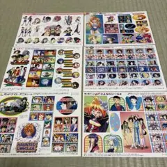 1996年　1997年 アニメキャラクター シールセット　アニメディア付録6枚