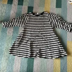 MARKEY'S HOGAN ストライプ フリル袖　長袖ワンピース　110