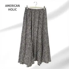 アメリカンホリック　ロングスカート　花柄 レーヨン100% ウエストゴム