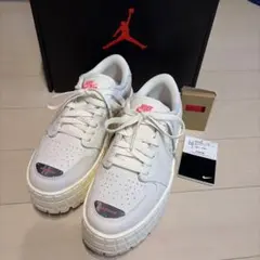 美品・箱付】WMNS エアジョーダン1 ブルックリン LOW 25cm 白 - メルカリ
