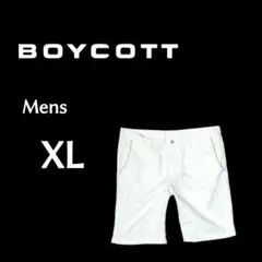 メンズ XLサイズ BOYCOTT ボイコット 市松模様 ショートパンツ 白色のサムネイル