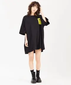WORDS FACE S/S BIG TEE DRESS