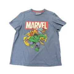Tシャツ　アベンジャーズ　MARVEL ヘザーネイビー　M 古着　8jのサムネイル