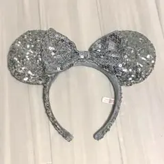 ★ スパンコールミニーカチューシャ　シルバー ★