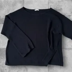 GUクルーネック　セーター　M 黒